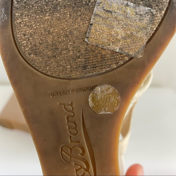 Lucky Brand Remyy Natural Woven Wood Wedges 7.5 - Picture 6 of 8